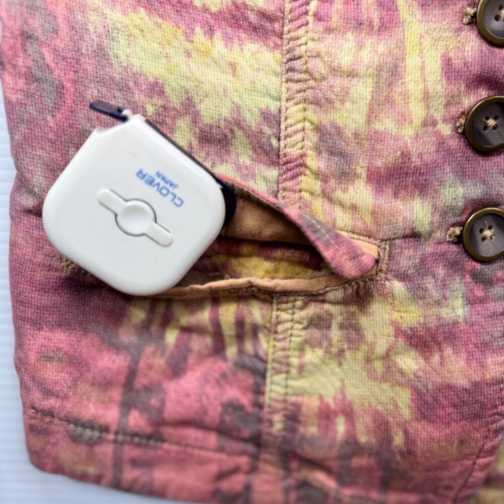 Free People Ikat Tribal Tie Dye Blazer Jacket Women’s 2 Cotton Boho Y2K Western - Picture 15 of 16